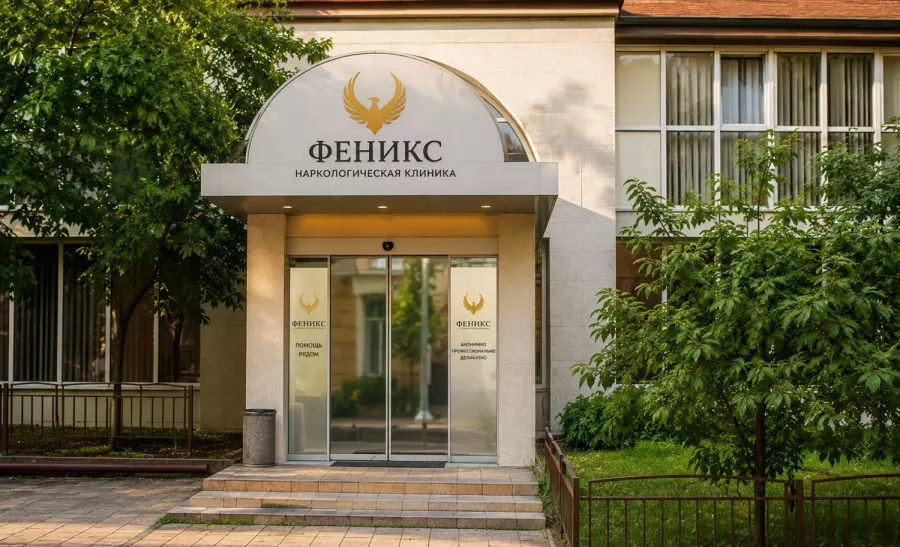 Вход в наркологическую клинику «Феникс» в Нижнем Ломове